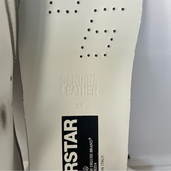 GOLDEN GOOSE Superstar White Silver Star Sparkle 39 - Picture 6 of 8